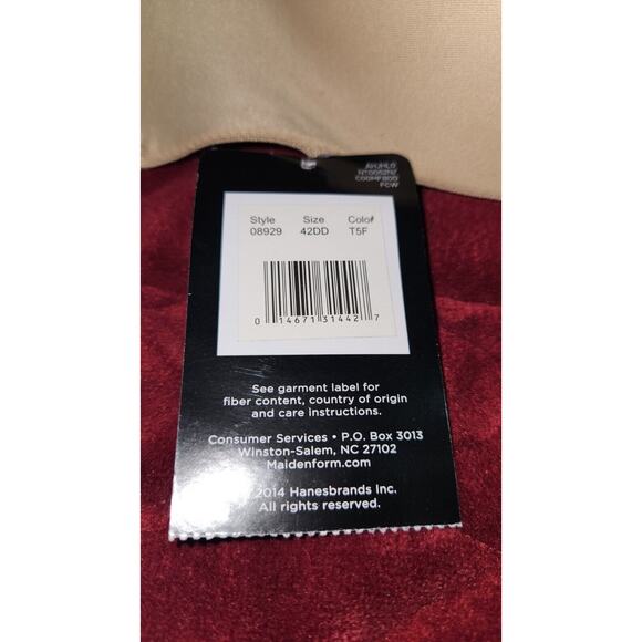 Maidenform Sweet Nothings Strapless Bra Beige Size 42DD Style 08929 - Picture 6 of 6